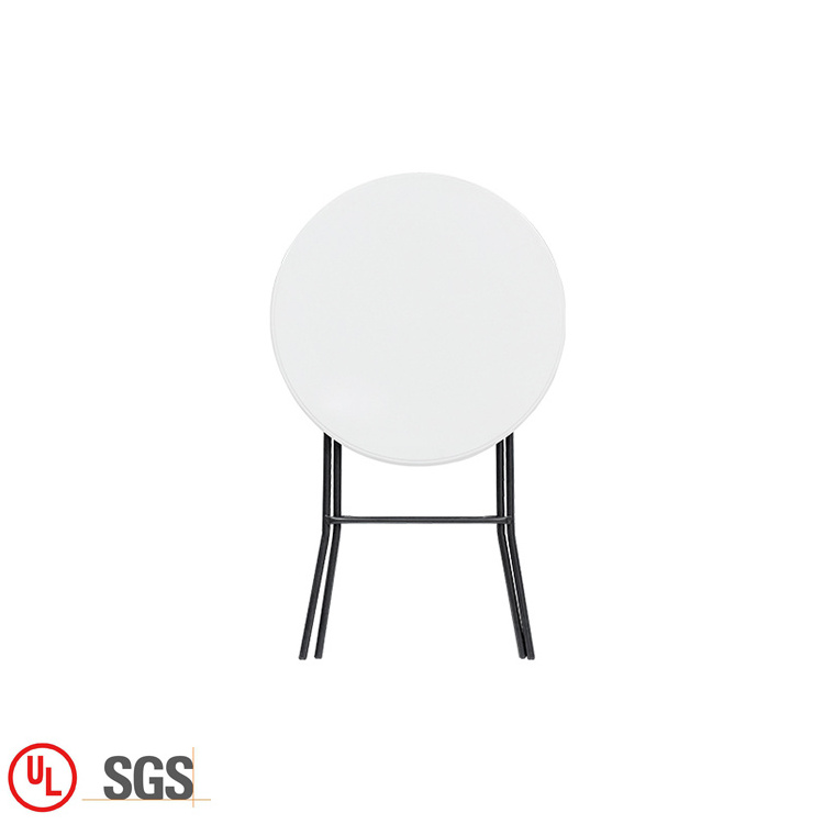 110CM Height Cheap White Folding Cocktail Table Restaurant 80CM High Round Plastic Folding Bar Table For Events