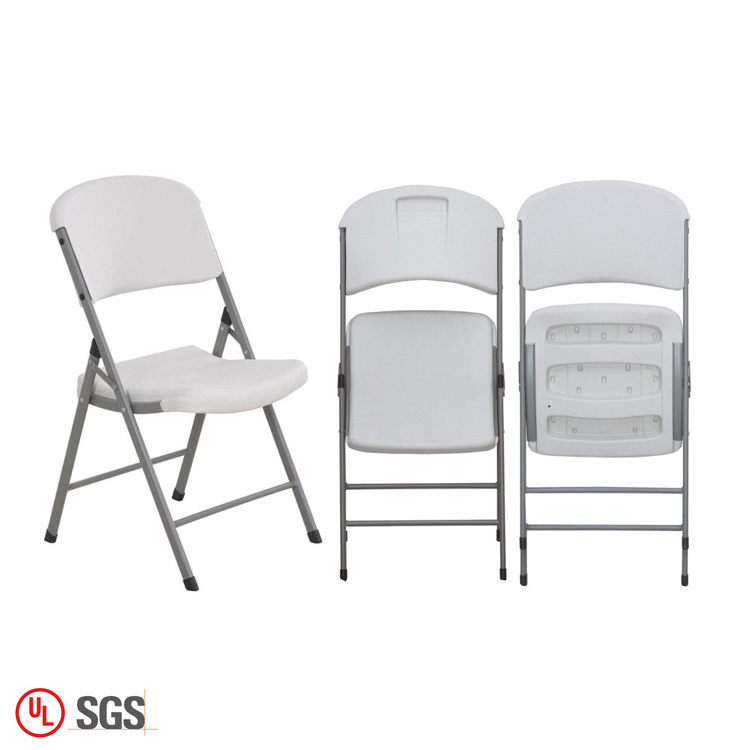 Wholesale outdoor wedding foldable plastic chairs party garden portable white plastic folding chairs for events