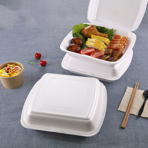 Disposable foam lunch box hamburg alternatives Burger packing box for food  Burger Biodegradable Fast Food takeout Container