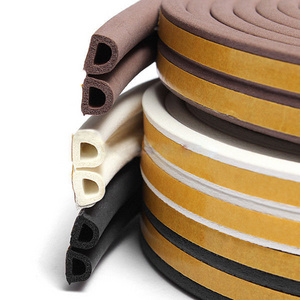 High Quality D Type EPDM Foam Rubber Seal Strips with  Adhesive Tape Door/Window  Insulation EPDM Foam Rubber Seal Strip