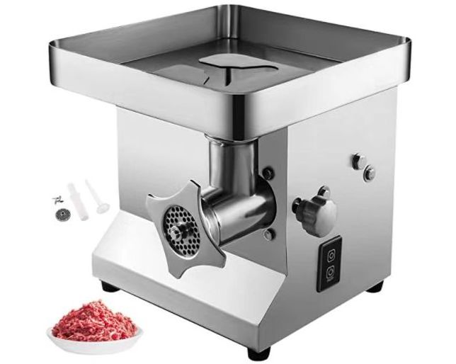 1.5 HP Electric Meat Mincer with 2 Grinding Plates, Sausage Kit Set Meat Grinder Heavy Duty DJ-A5