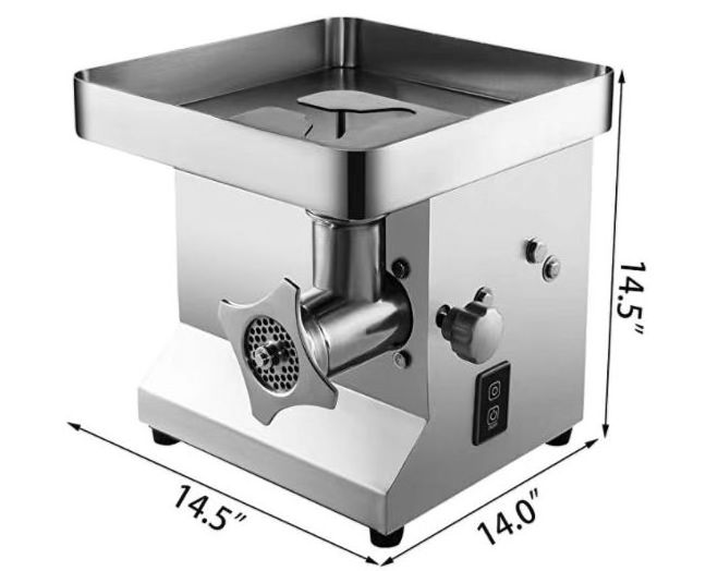 1.5 HP Electric Meat Mincer with 2 Grinding Plates, Sausage Kit Set Meat Grinder Heavy Duty DJ-A5