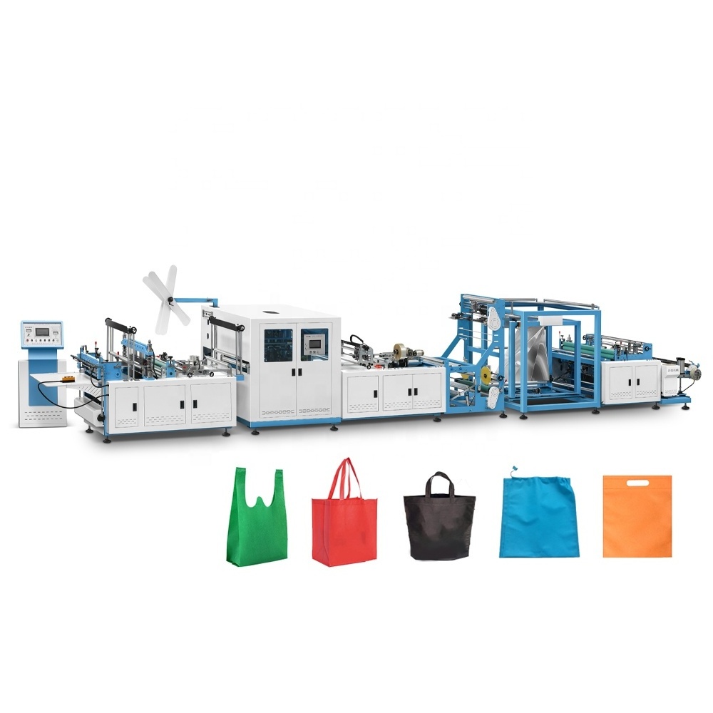 ZXL-E700 Automatic Non-woven Box Bag Making Machine with Online Handle Thermal Bonding 5-in-1