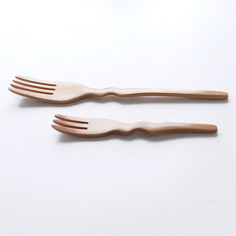 Custom Made Biodegradable Edible Cheese Fondue wooden Forks Tableware For korean