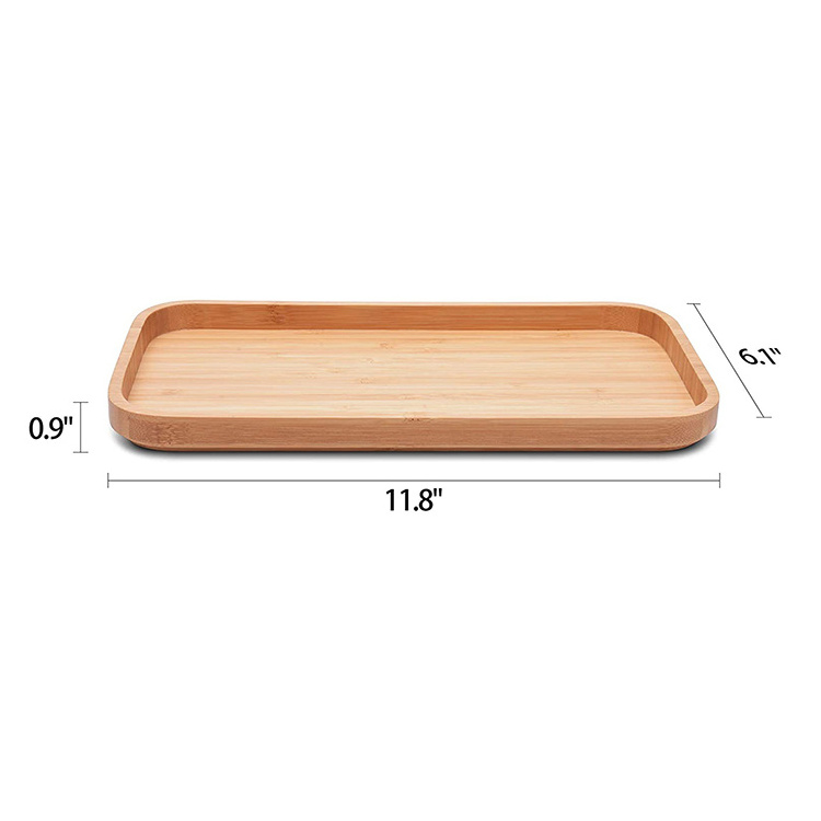 Chinese Promotion Custom Logo Bamboo Tray Rectangle Serving Tray Fruit wholesale Bamboo Tray