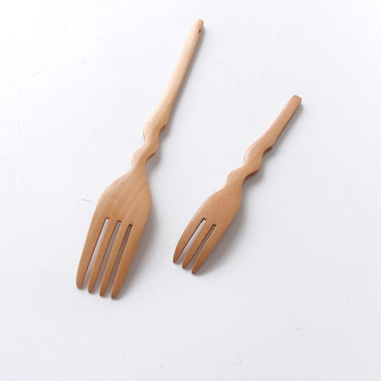 Custom Made Biodegradable Edible Cheese Fondue wooden Forks Tableware For korean