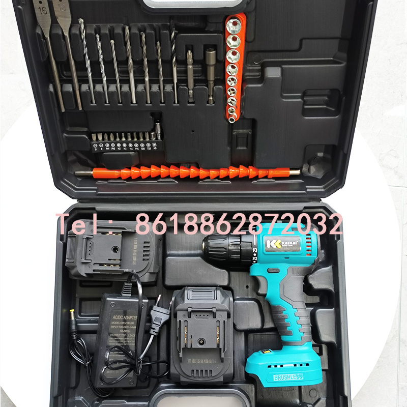 20v Cordless power drill power tool sets  12v Electric Screwdriver power tool set box Brushless 35N.M Impact cordless drill