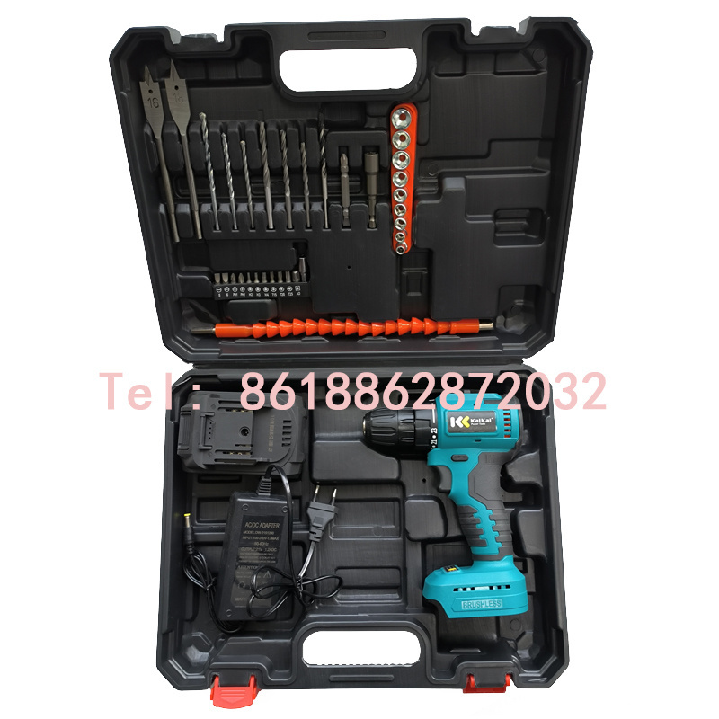 20v Cordless power drill power tool sets  12v Electric Screwdriver power tool set box Brushless 35N.M Impact cordless drill