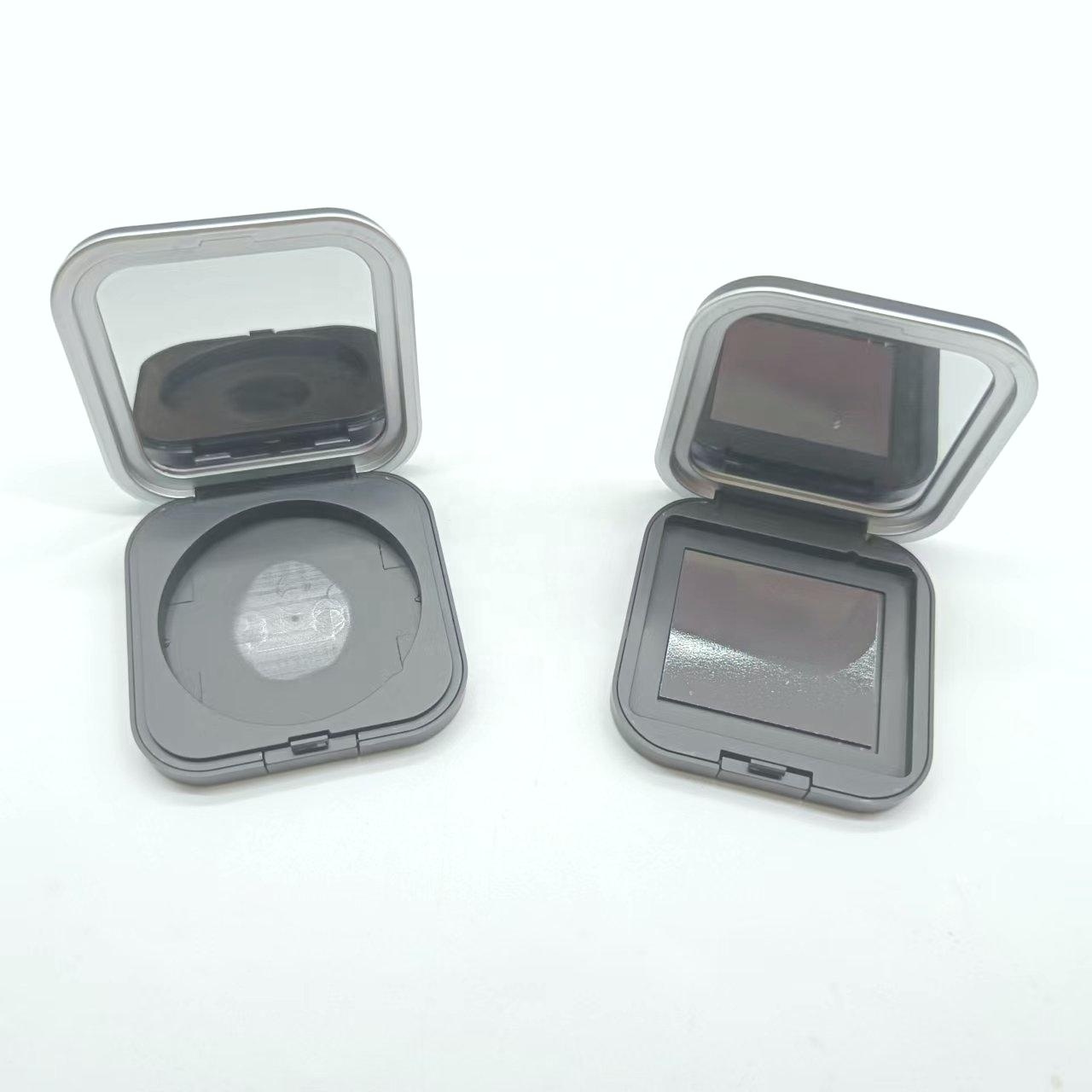 Travel Makeup Powder Puff Box with Empty Reusable Plastic Loose Powder Compact Container