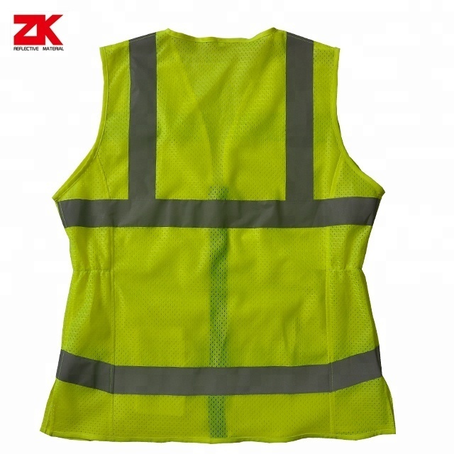 Hi vis orange reflective safety vest for women with cheap price