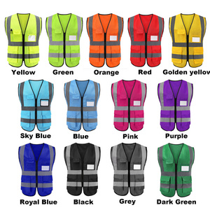 Multiple color options hi vis reflective motorcycle safety vest mens