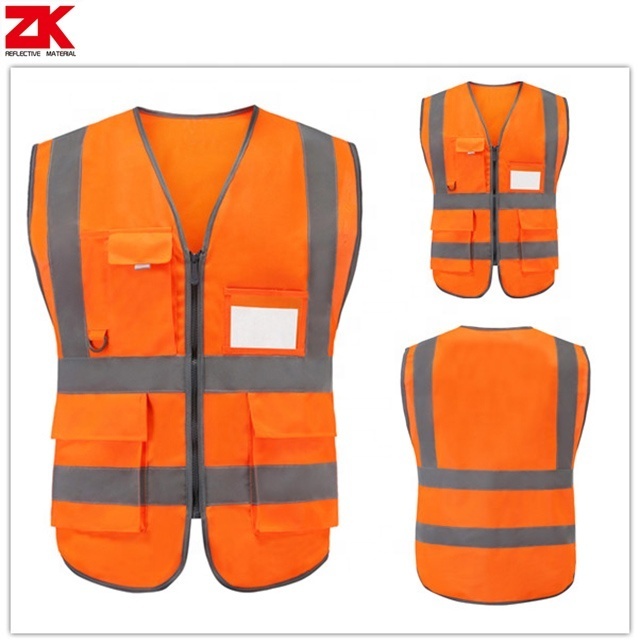 Multiple color options hi vis reflective motorcycle safety vest mens