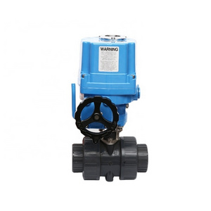 Low price PVC true union explosion proof motorized ball valve electric