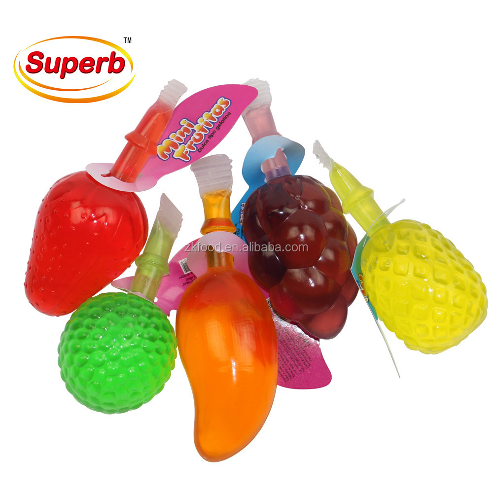 confectionery products fruit shape mini jelly in jar