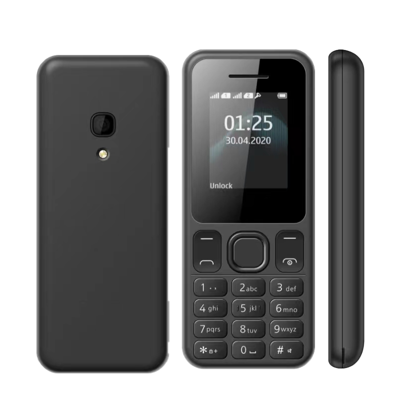 Black color Bulk 1.77 Inch mini mobile phone with HD Screen long standby strong flashlight dual sim card continuous phone call