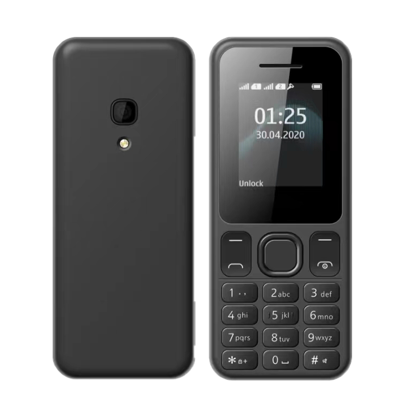 Black color Bulk 1.77 Inch mini mobile phone with HD Screen long standby strong flashlight dual sim card continuous phone call