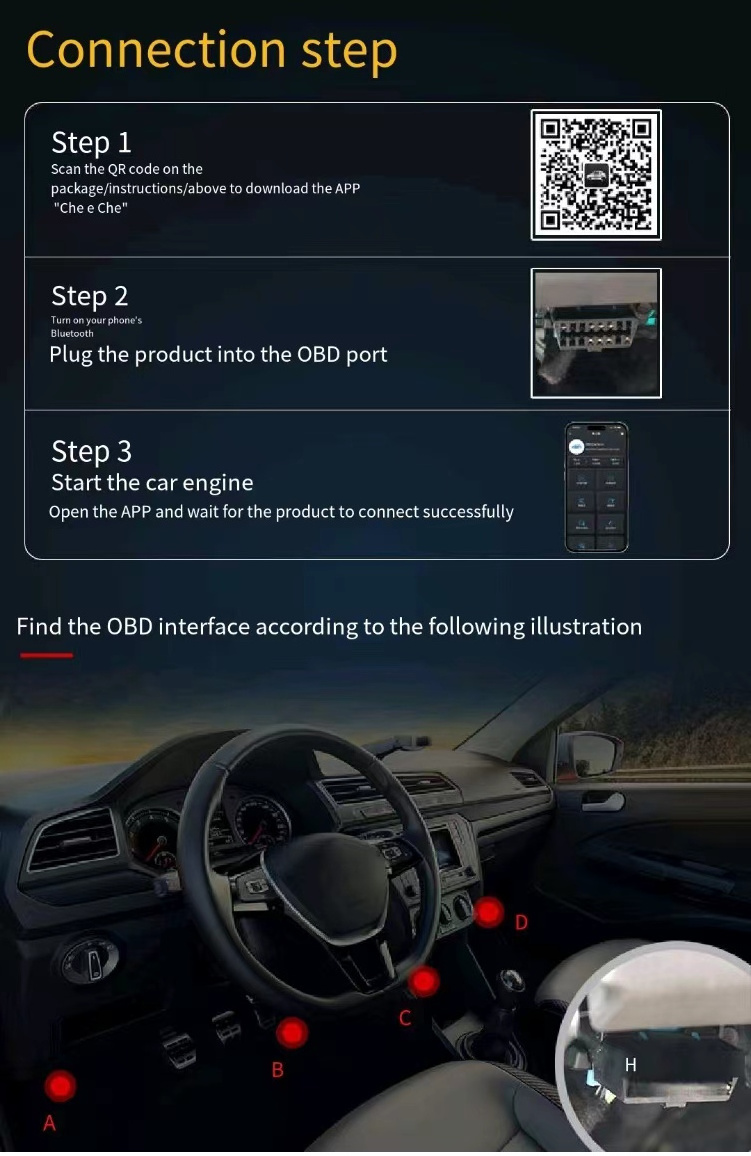 V30 Automobile fault diagnosis instrument OBD2 ELM327 Bluetooth connection engine fault clearing data stream