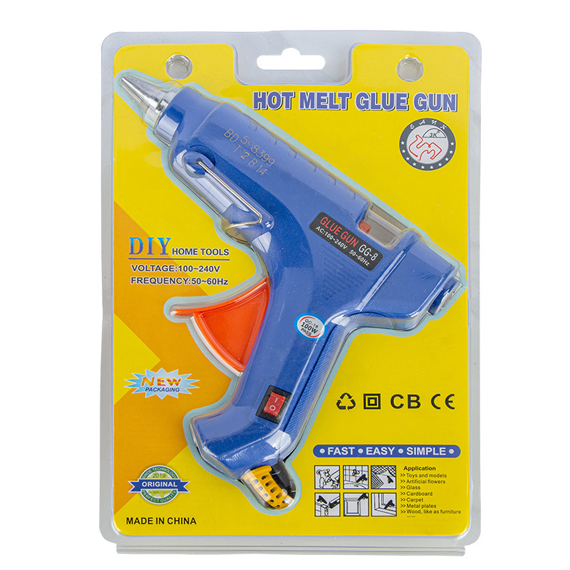 100W Hot Melt Glue Gun With 10pc 11*200mm Glue Stick Thermo Electric Heat Temperature Tool High Temp Heater Repair DIY Tool