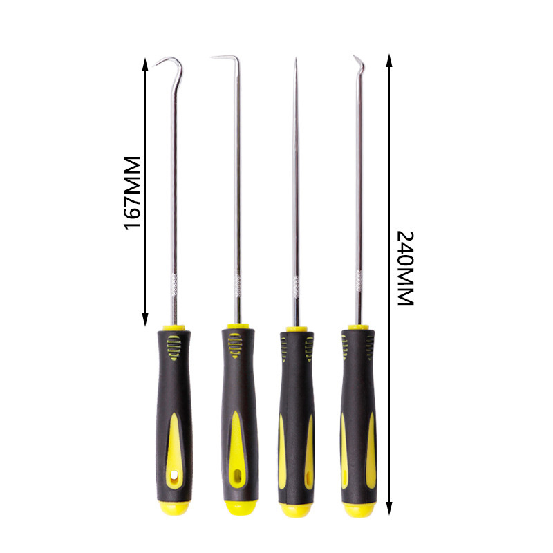 4Pcs/set Car Pick and Hook Oil Seal ORing Seal Screwdrivers Set Car Vehicle Oil Craft Hand Tools