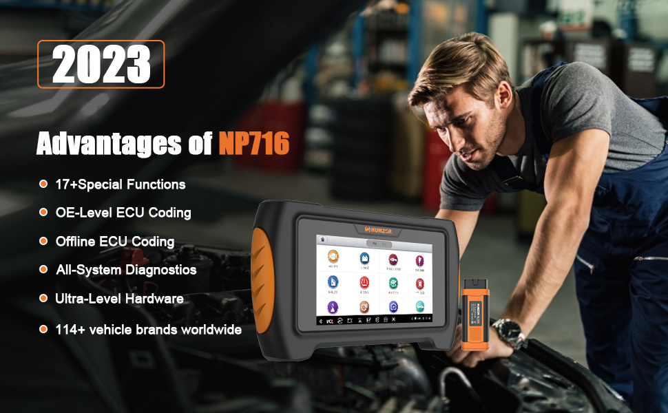 HUMZOR NP716 Vehicle Diagnostic Tool Scanner Obd Universal Key Programmer Tools Obd2 Car Machine Scanner