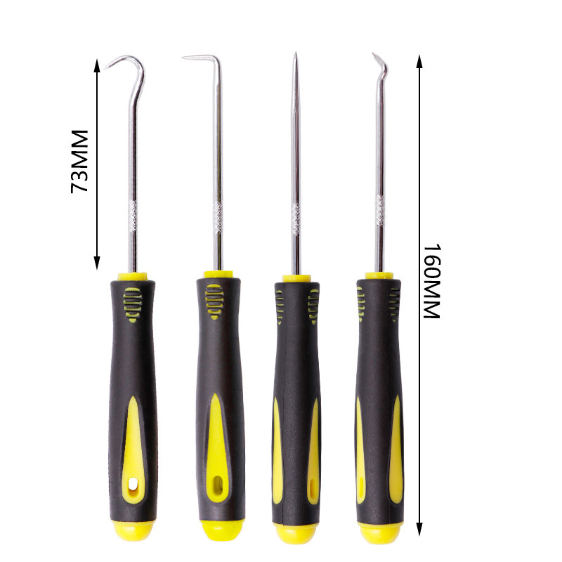 4Pcs/set Car Pick and Hook Oil Seal ORing Seal Screwdrivers Set Car Vehicle Oil Craft Hand Tools