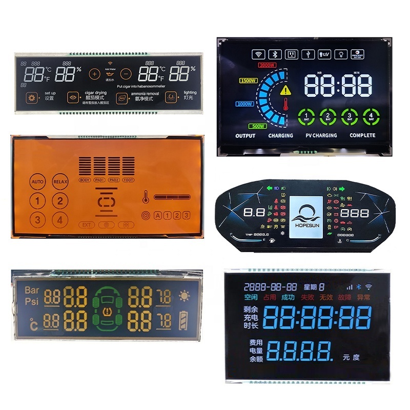 2.47 Inch Mono Transflective Lcd Digital Display 7 Segment Lcd Display With High Brightness