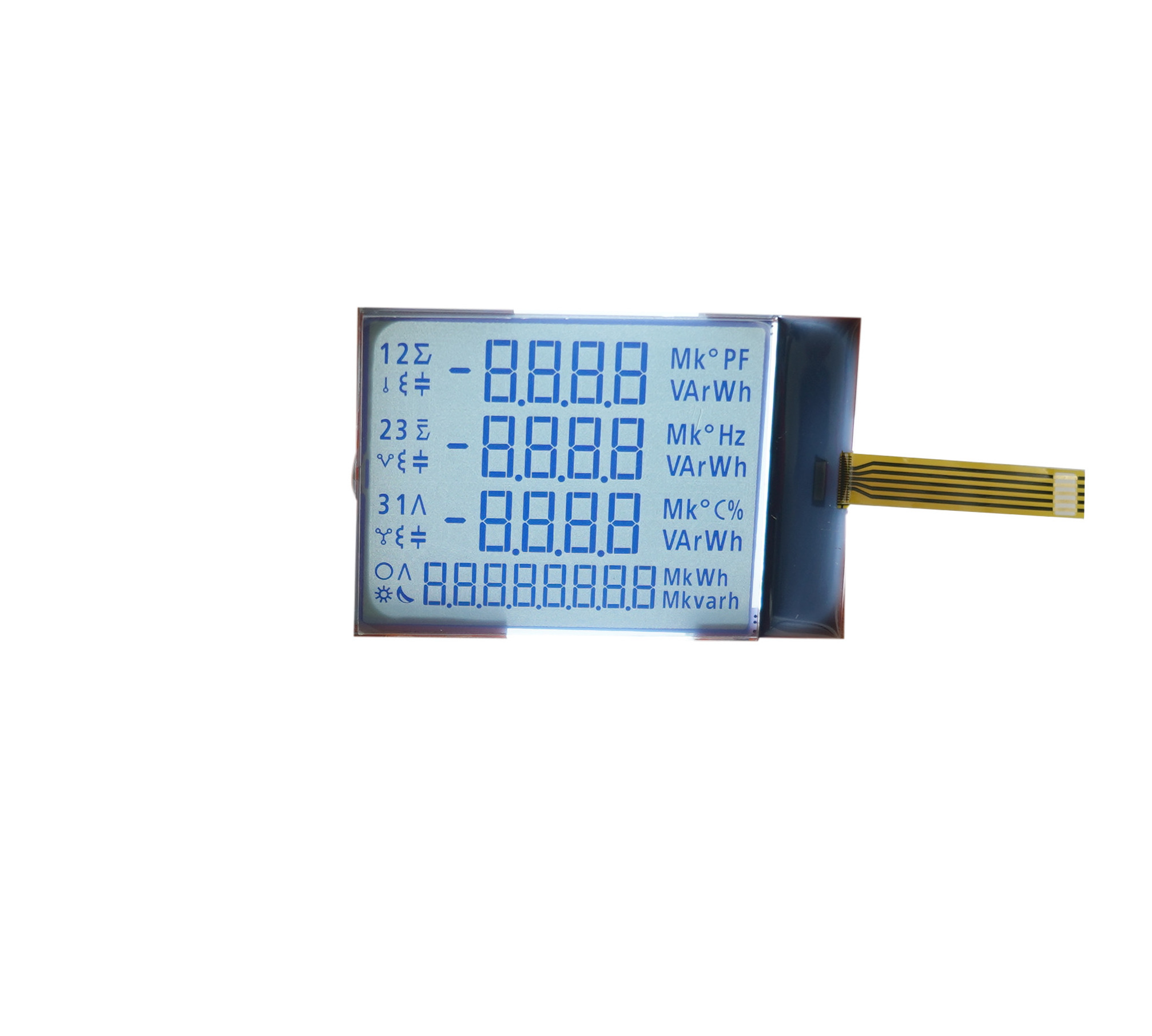 2.47 Inch Mono Transflective Lcd Digital Display 7 Segment Lcd Display With High Brightness