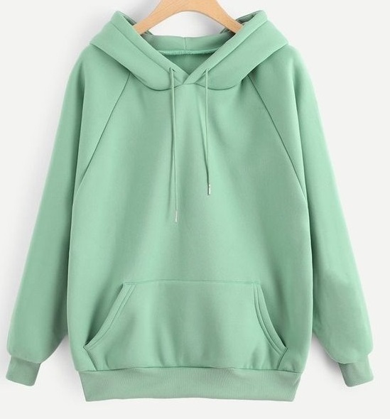 Raglan Sleeve Kangaroo Pocket Hoodie