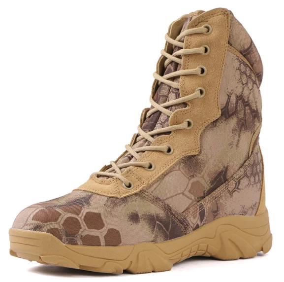 Tactical Boots Desert Jungle Pattern Camouflage Men's Boots Waterproof Long Collar Outdoor Training Shoes