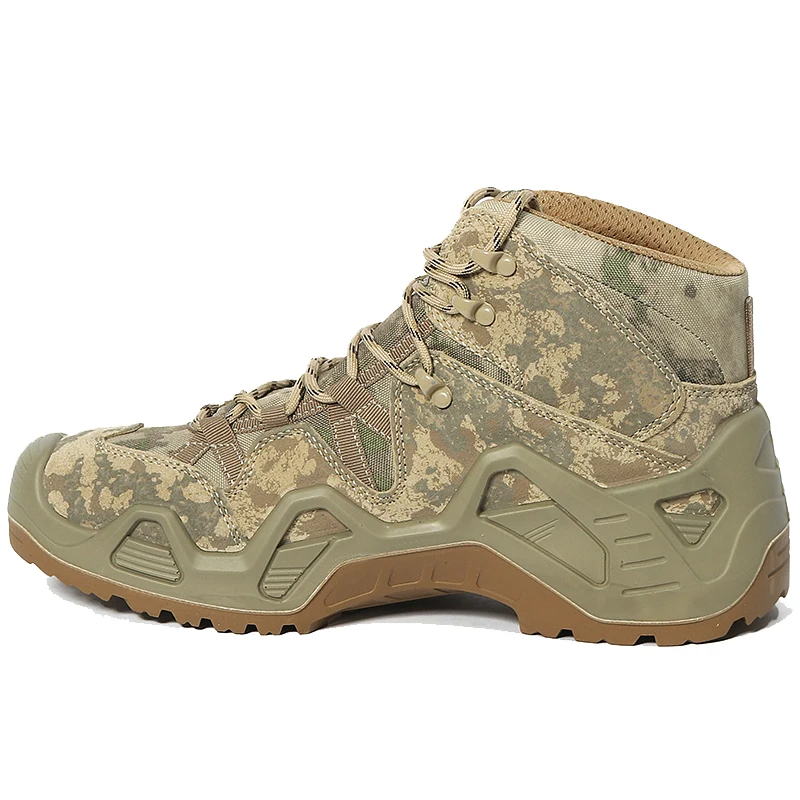 Tactical Boots Desert Jungle Pattern Camouflage Men's shoes  Waterproof Long Collar Outdoor Training Shoes