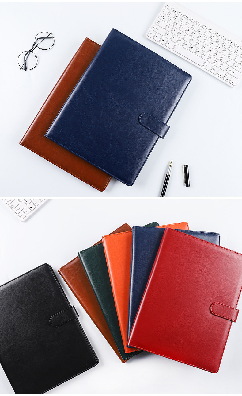 A4 Faux Leather Portfolio File Folder Padfolio Writing Pad Document Organizer & Business Card Holder Writing Pad