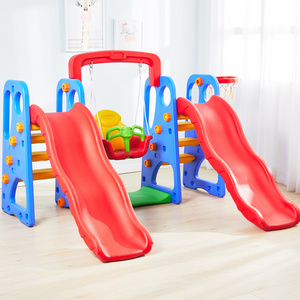 New Colorful Children Indoor Baby Large Slides Kindergarten Plastic Slide And Swing For Kids