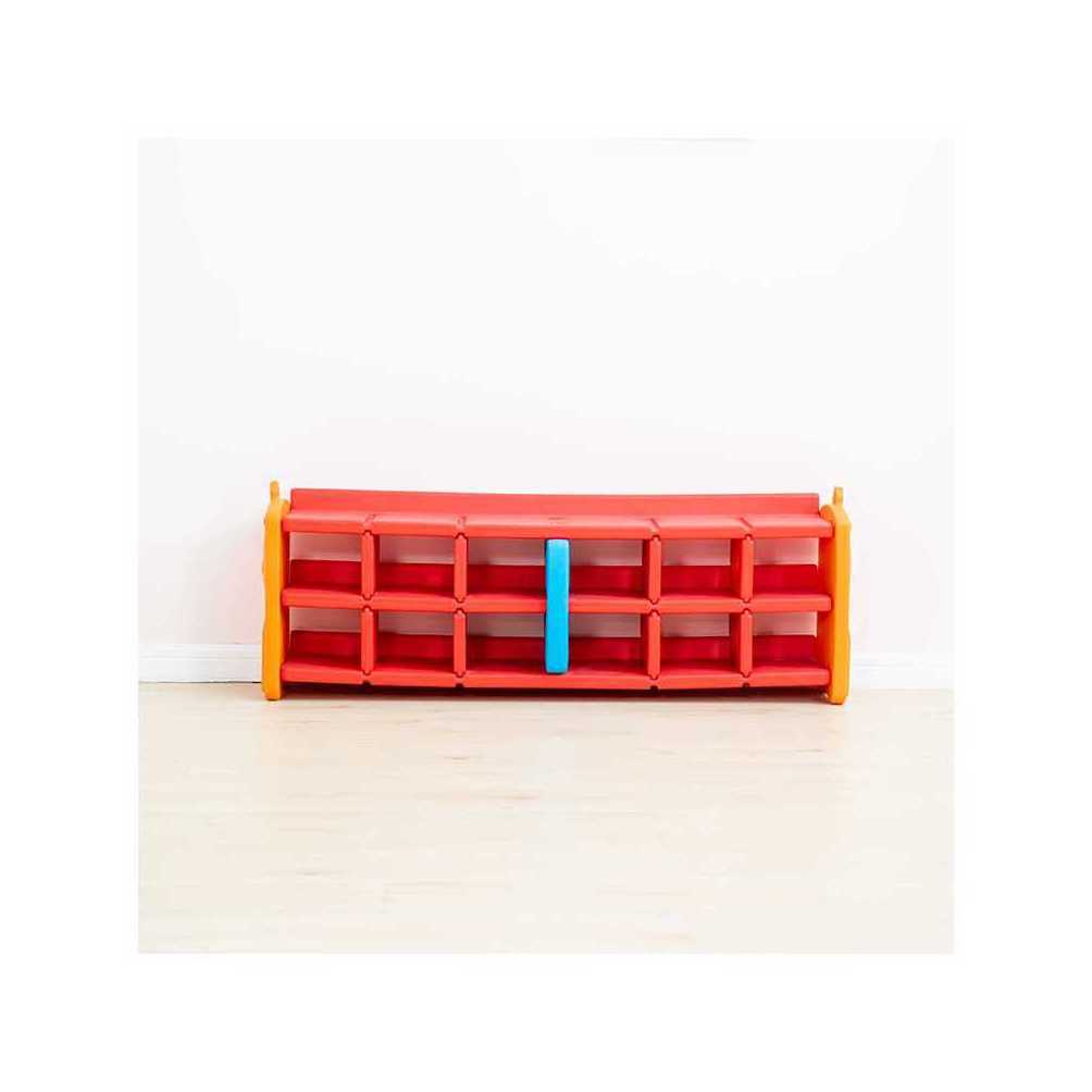 Various Color Plastic Multifunctional Foldable Organizer Kids Shoes Rack For Kindergarten