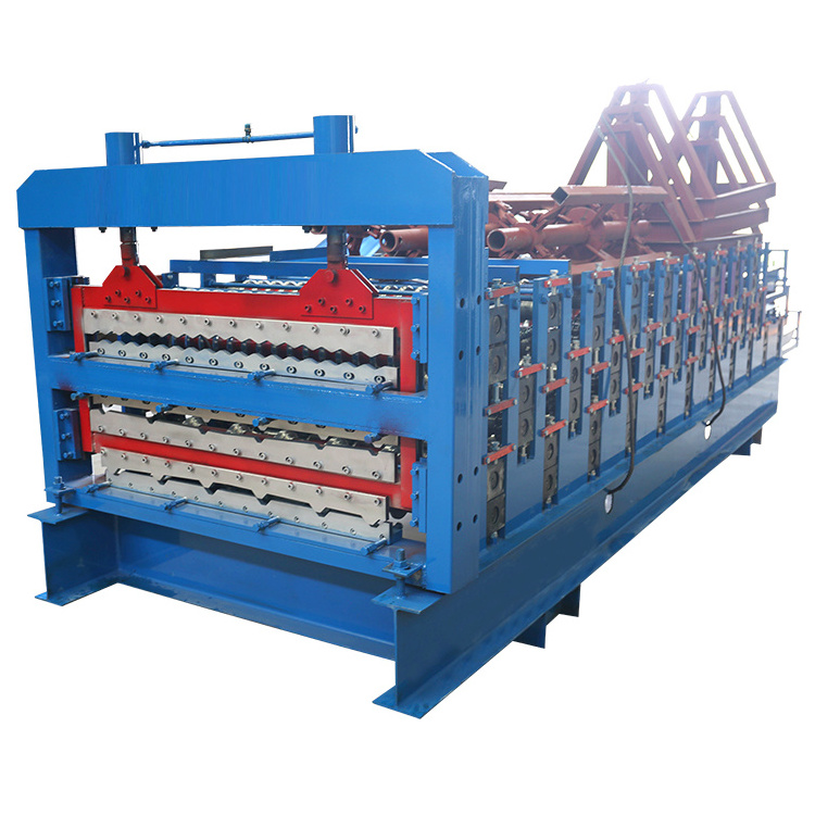 Three Layer Roll Forming Machine Trapezoidal Roof Tile Making Machine Corrugated Roll Forming Machinery