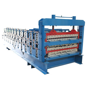 Three Layer Roll Forming Machine Trapezoidal Roof Tile Making Machine Corrugated Roll Forming Machinery