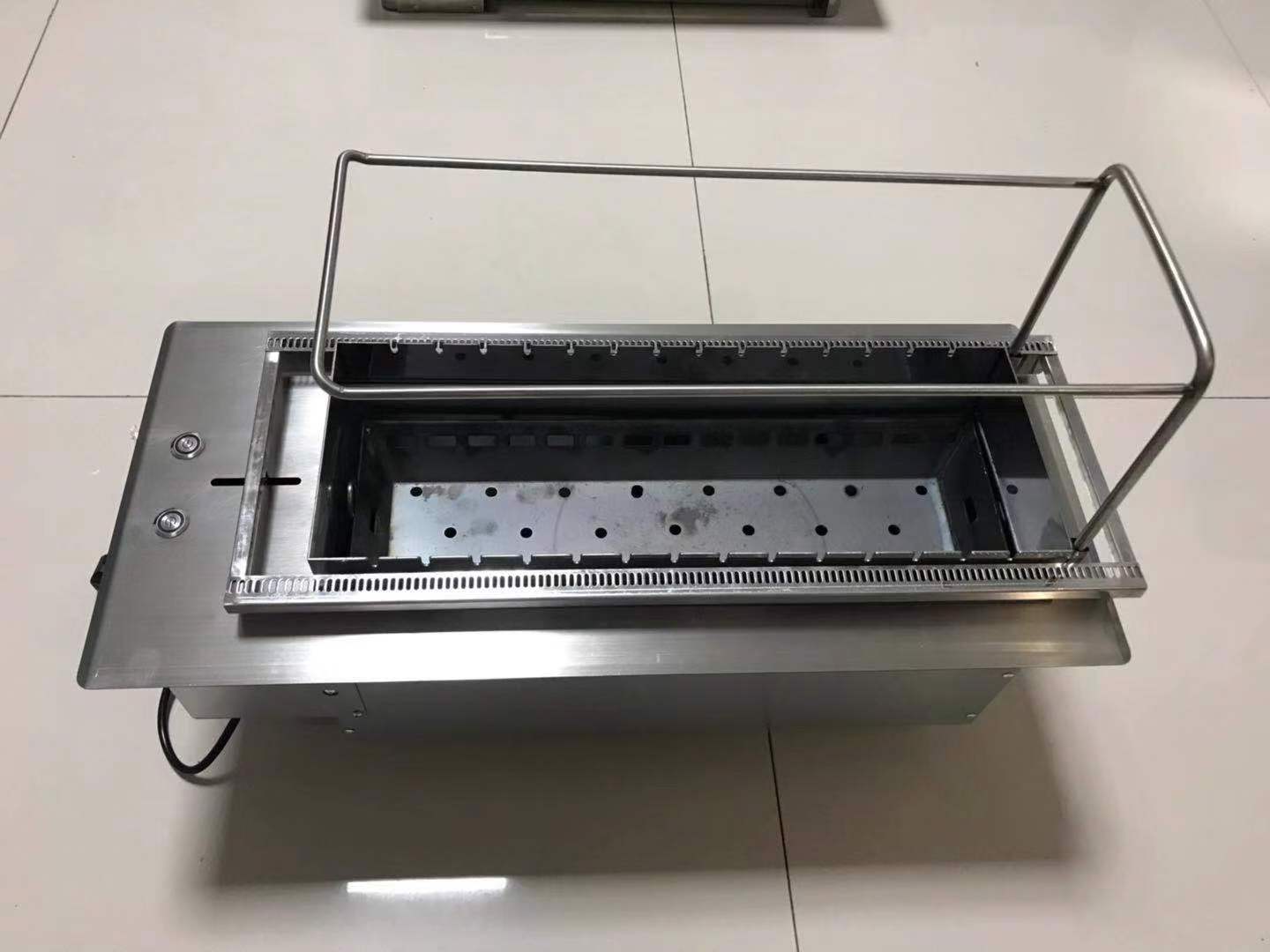 Automatic Barbecue Grill Charcoal Barbecue Machine Push-pull Electric Lift Charcoal Box Skewer Stove Commercial Skewer Machine