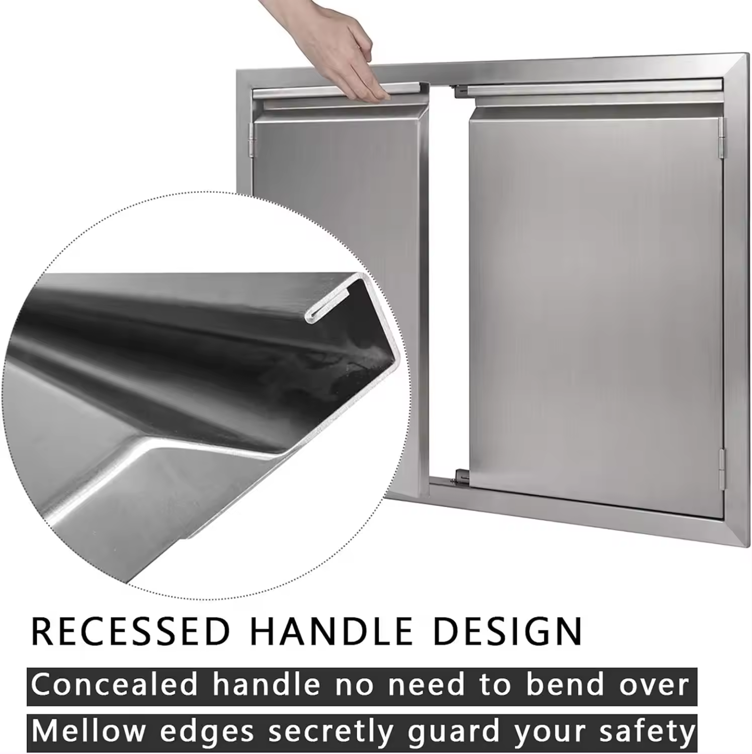 Various specifications of BBQ Access Door Stainless Steel Outdoor Kitchen Accessories Customized Sizes Shipped within Ten Days