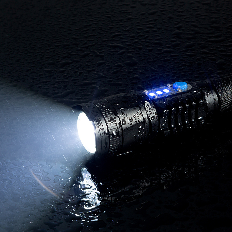 2020 New USB Charging 18650 Rechargeable Battery LED Flashlight For Patrol Night Walking Riding Fishing