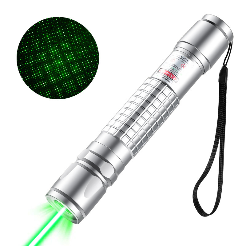 Laser Pointer Pen Sight 532nm  2000 to 3000 meters Lazer Green Laser Pointer with Star Pattern by 1x18650 battery