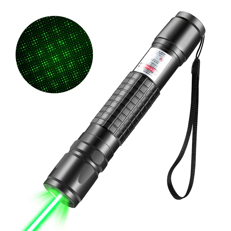 Laser Pointer Pen Sight 532nm  2000 to 3000 meters Lazer Green Laser Pointer with Star Pattern by 1x18650 battery