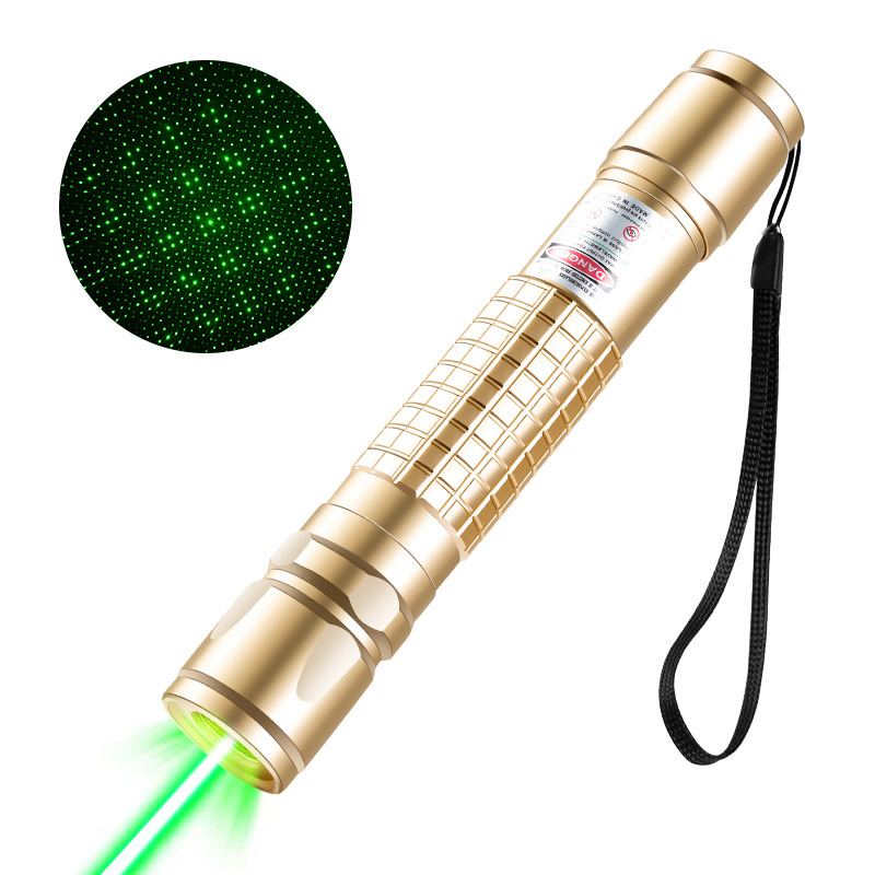 Laser Pointer Pen Sight 532nm  2000 to 3000 meters Lazer Green Laser Pointer with Star Pattern by 1x18650 battery