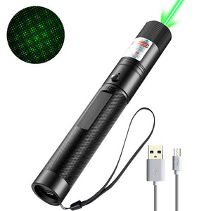 Green Laser 303 Stars  USB Rechargeable Laser Pointer  Lazer  Pen  532nm 100 to 10000 meters