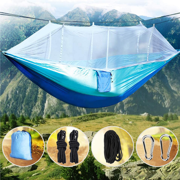 Hangematte Hangesessel Travel Outdoor Swing Parachute Nylon Fabric Wholesale Portable Hanging Collapsible Ripstop Hammock