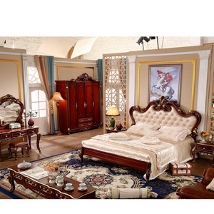 Princess Royal Antique Classical Luxury Wooden Mdf European Style Bedroom Furniture Mobilier De Chambre Acoucher Bed Room Set