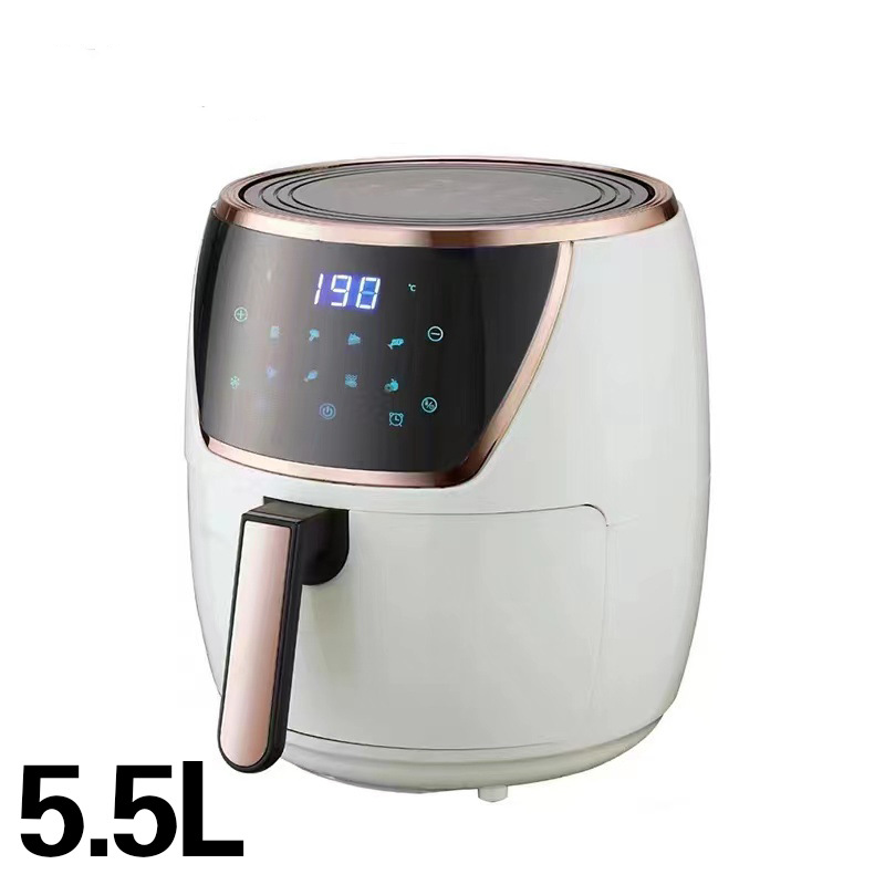 2024 New Visual Air Fryer Household 5.5L/8L/9L Automatic Smart Oil-Free Fryer Kitchen Aluminum & Glass Pots Plug Power Supply