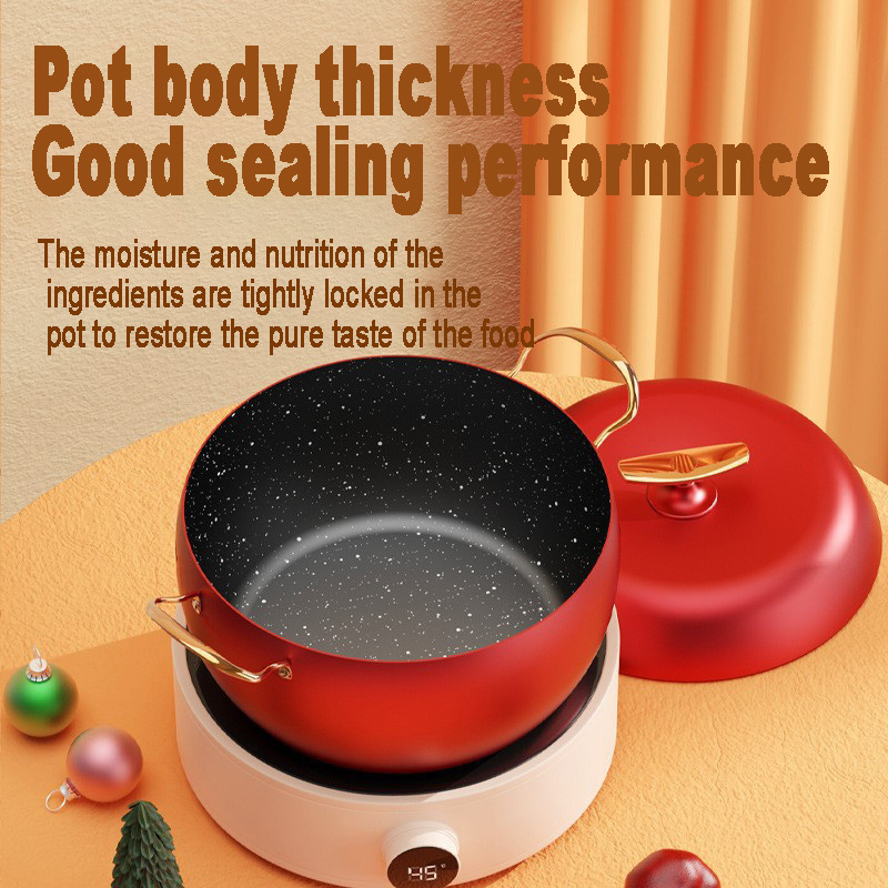 New Arrival Apple Non-stick Soup Pot Household Instant Noodle Pot Induction Cooker Open Flame Universal