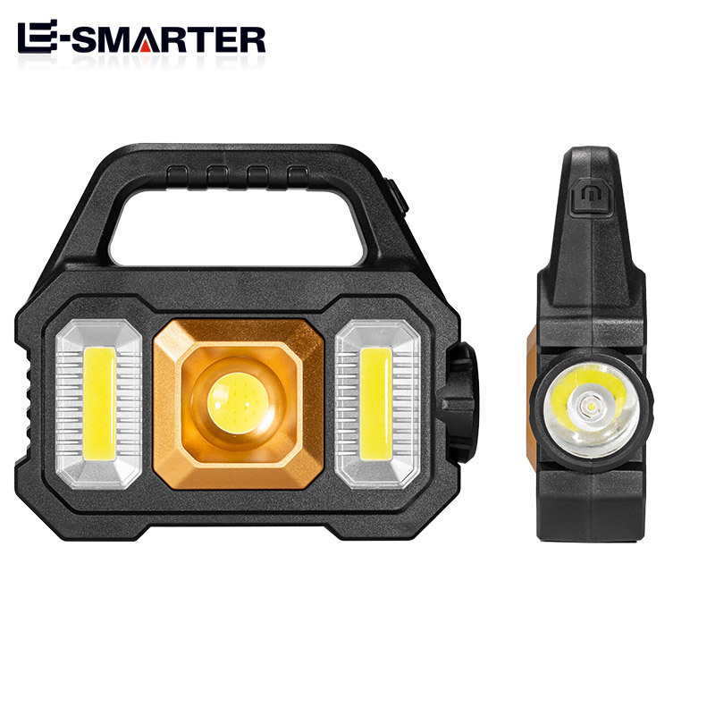 Portable Multifunctional Outdoor Camping Waterproof Solar Rechargeable Searching Cob Solar Led Powerful Flashlight