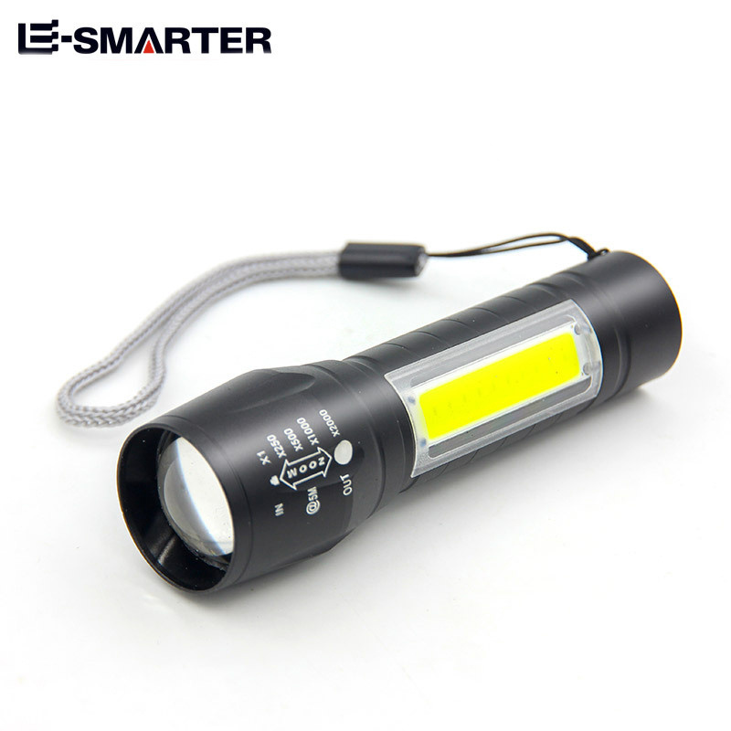 Outdoor Camping Tactical Torch Long Range Zoomable Portable Multifunctional Small Led Mini Flashlights