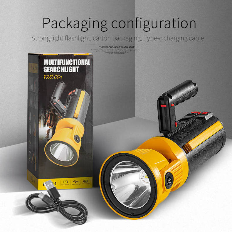 Flashlights Rechargeable High Lumens Camping Cob Portable Long Range Most Powerful Work Light Led Rechargeable Searchlights