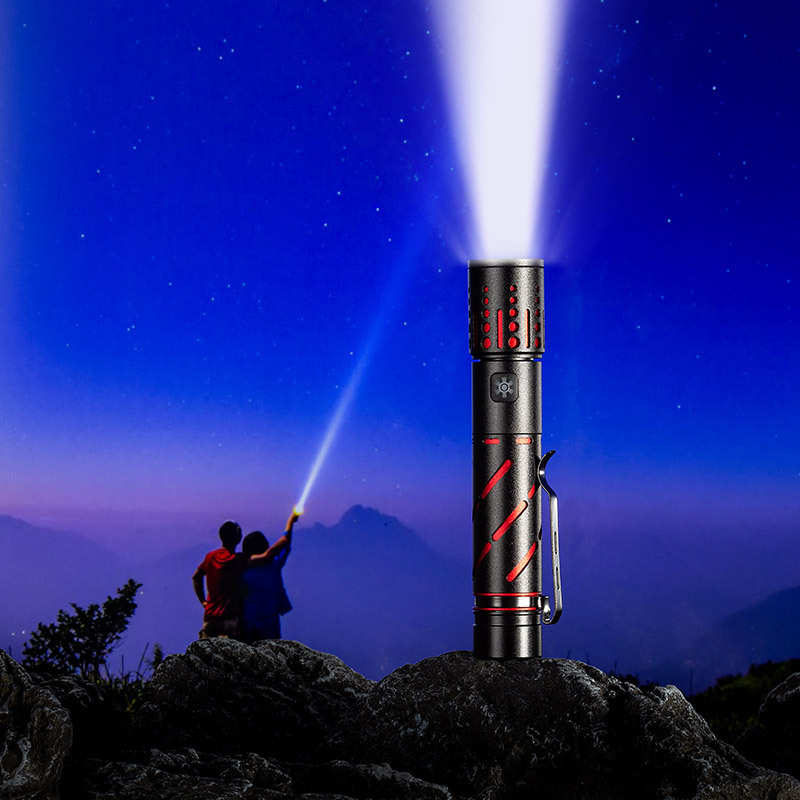 Strong Light High-Power Rechargeable Zoom Aluminum Alloy Camping Waterproof Powerful Mini Led Torch Flashlights